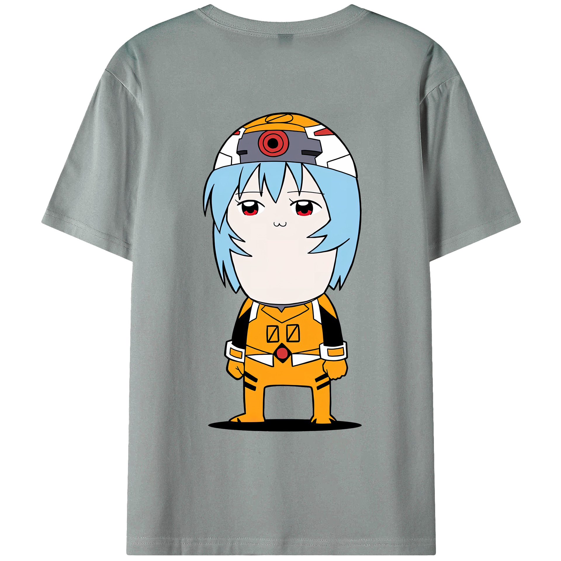 （画像用） EVA 新世紀エヴァンゲリオン 綿100％ メンズ半袖Tシャツ（バックプリント） 通気性